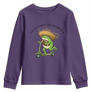 Seattle Championship 2026 Youth Sweatshirt Funny Frog Football TS14 Purple Print Your Wear