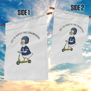 Funny Seattle Goose 2026 Garden Flag Off To Watch The Champions TS14 Print Your Wear