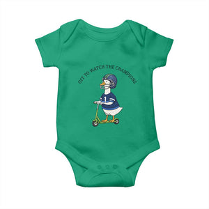 Funny Seattle Goose 2026 Baby Onesie Off To Watch The Champions TS14 Irish Green Print Your Wear