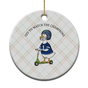 Funny Seattle Goose 2026 Ceramic Ornament Off To Watch The Champions TS14 1pc Christmas Plaid Print Your Wear