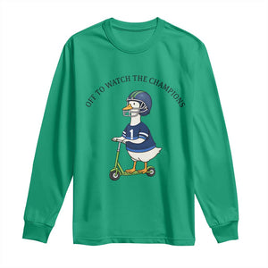 Funny Seattle Goose 2026 Long Sleeve Shirt Off To Watch The Champions TS14 Irish Green Print Your Wear
