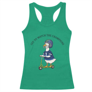 Funny Seattle Goose 2026 Racerback Tank Top Off To Watch The Champions TS14 Irish Green Print Your Wear