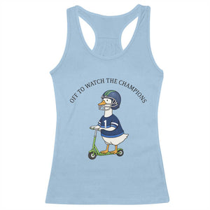 Funny Seattle Goose 2026 Racerback Tank Top Off To Watch The Champions TS14 Light Blue Print Your Wear
