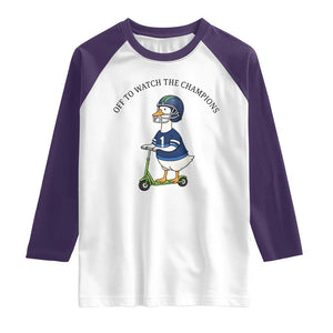 Funny Seattle Goose 2026 Raglan Shirt Off To Watch The Champions TS14 White Purple Print Your Wear