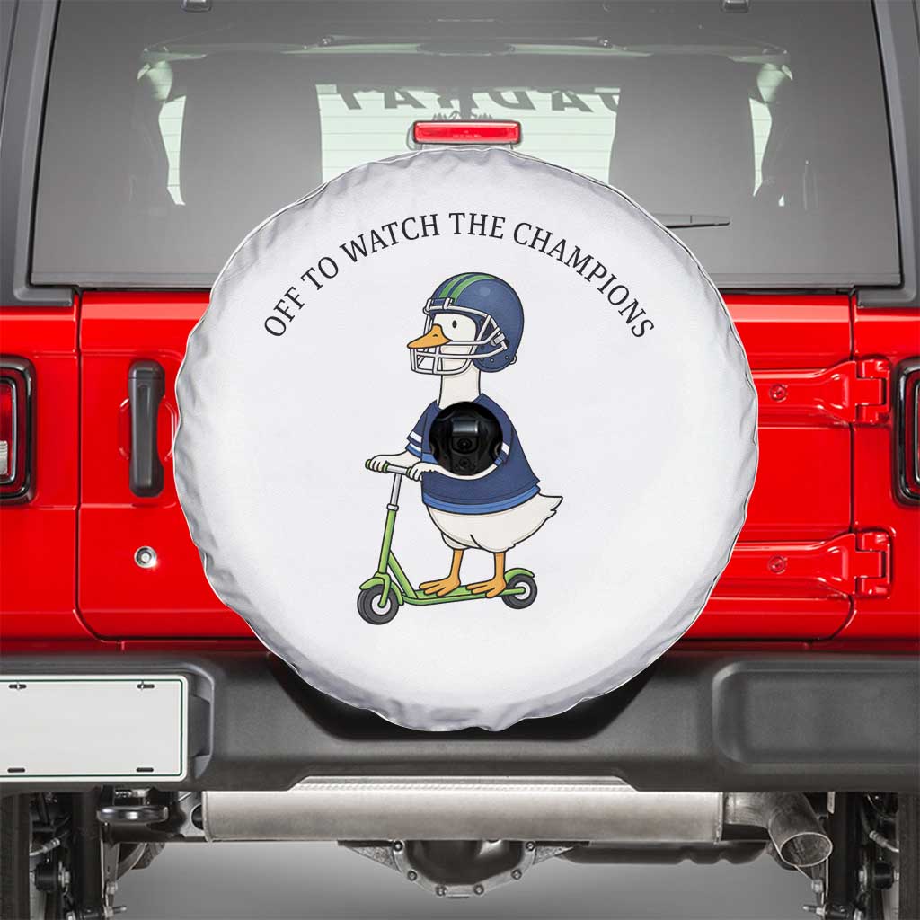 Funny Seattle Goose 2026 Spare Tire Cover Off To Watch The Champions TS14 White Print Your Wear
