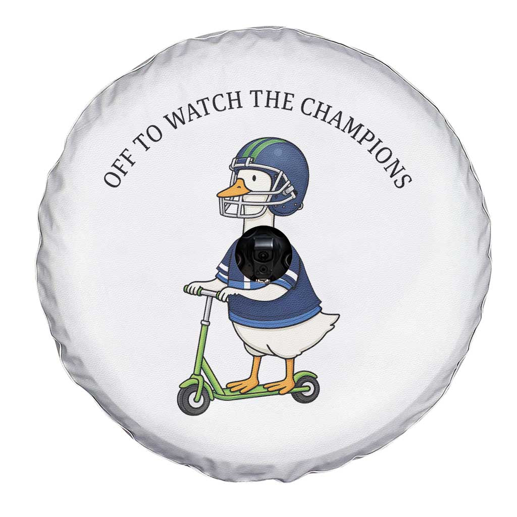 Funny Seattle Goose 2026 Spare Tire Cover Off To Watch The Champions TS14 Print Your Wear