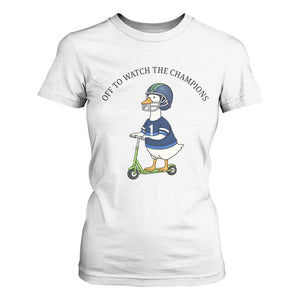 Funny Seattle Goose 2026 T Shirt For Women Off To Watch The Champions TS14 White Print Your Wear