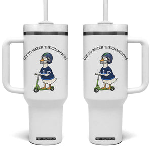 Funny Seattle Goose 2026 Tumbler With Handle Off To Watch The Champions TS14 One Size: 40 oz White Print Your Wear