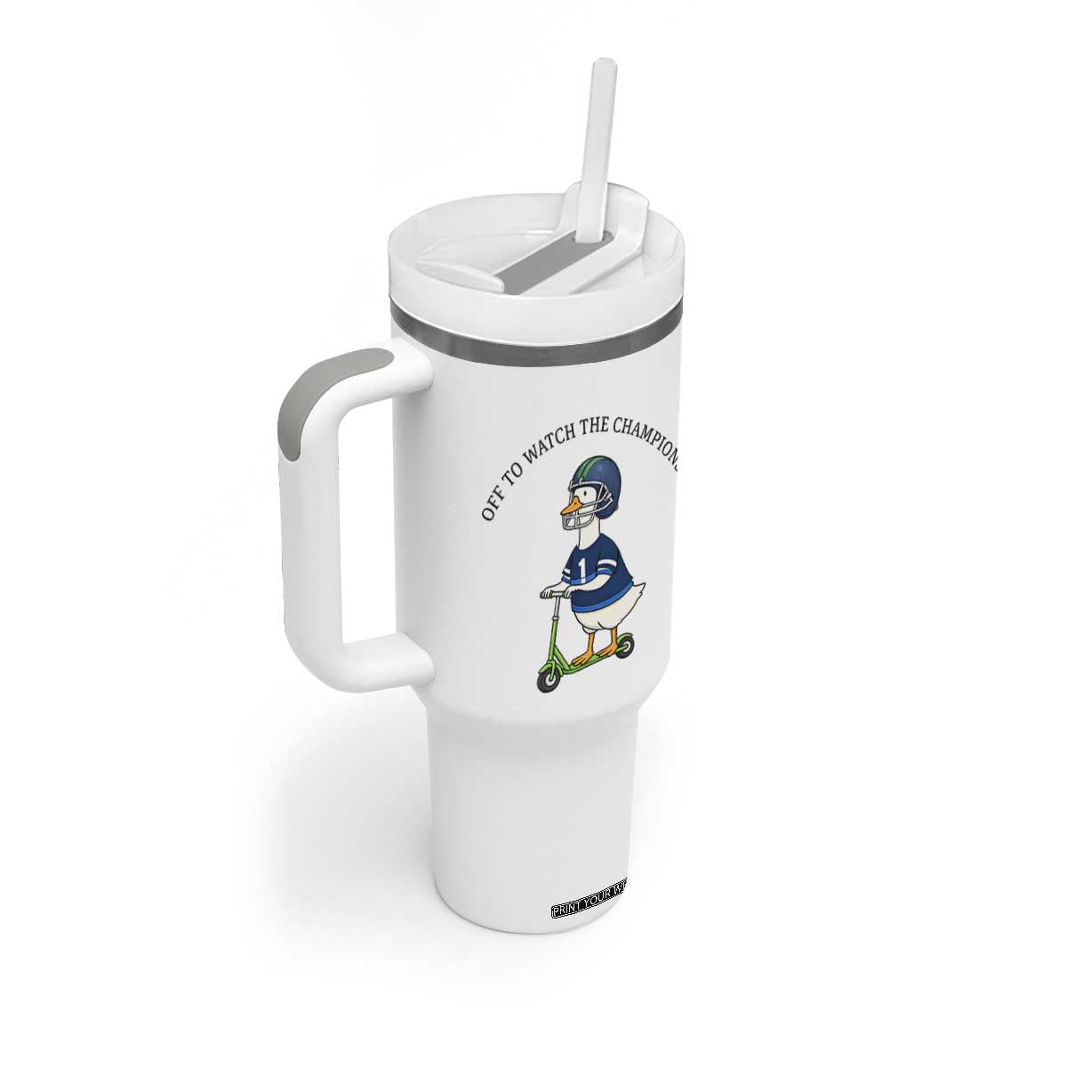 Funny Seattle Goose 2026 Tumbler With Handle Off To Watch The Champions TS14 Print Your Wear