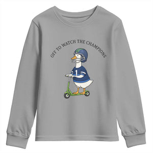 Funny Seattle Goose 2026 Youth Sweatshirt Off To Watch The Champions TS14 Sport Gray Print Your Wear