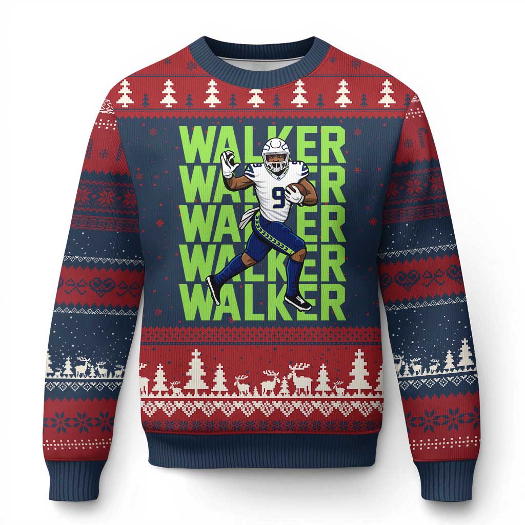 Seattle Championship 2026 Ugly Christmas Sweater TS14 Navy Red Print Your Wear