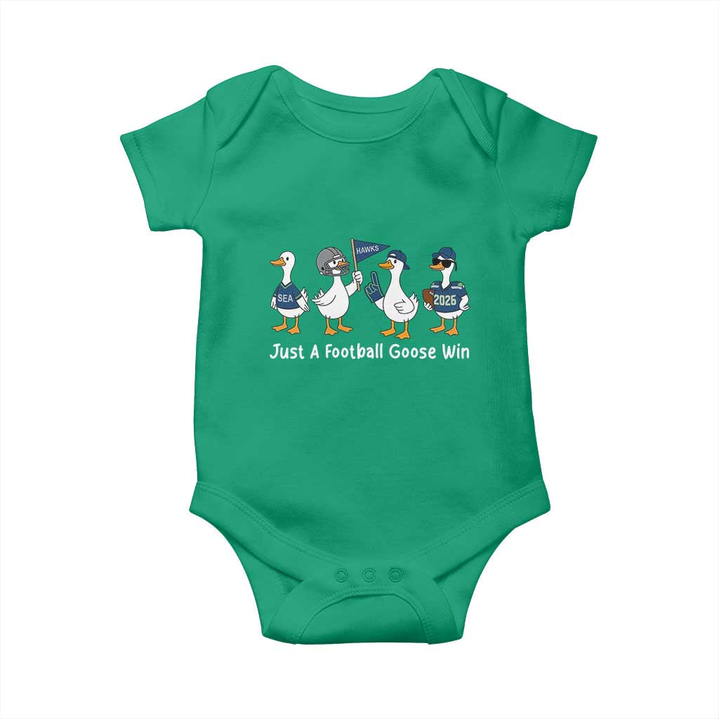 Seattle 2026 Baby Onesie Just A Football Goose Win TS14 Irish Green Print Your Wear