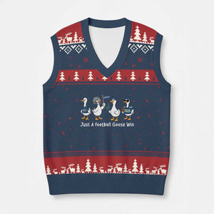 Seattle 2026 V-Neck Knit Sweater Vest Just A Football Goose Win TS14 Navy Red Print Your Wear
