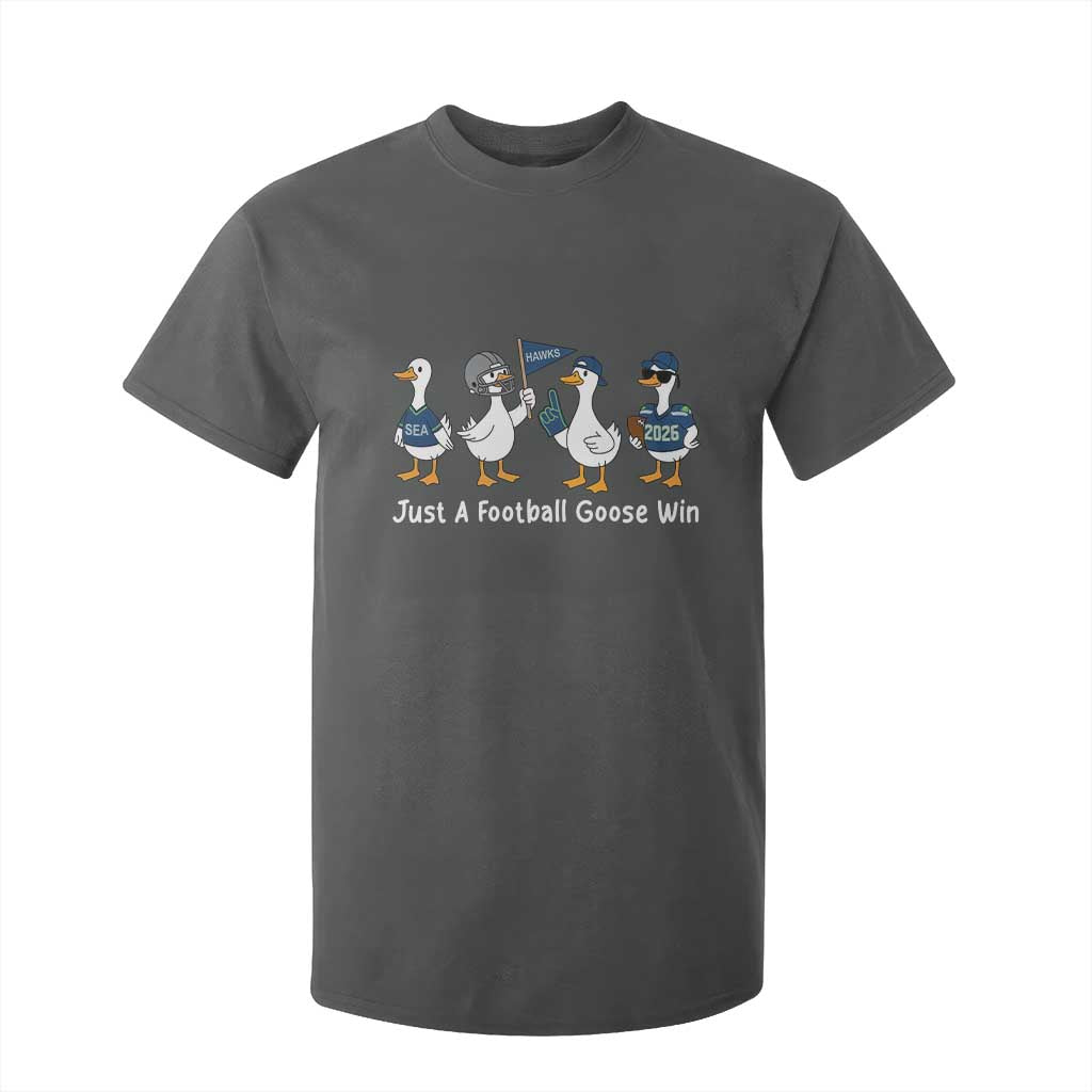 Seattle 2026 T Shirt For Kid Just A Football Goose Win TS14 Dark Heather Print Your Wear