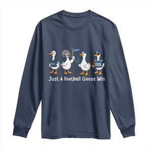 Seattle 2026 Long Sleeve Shirt Just A Football Goose Win TS14 Navy Print Your Wear
