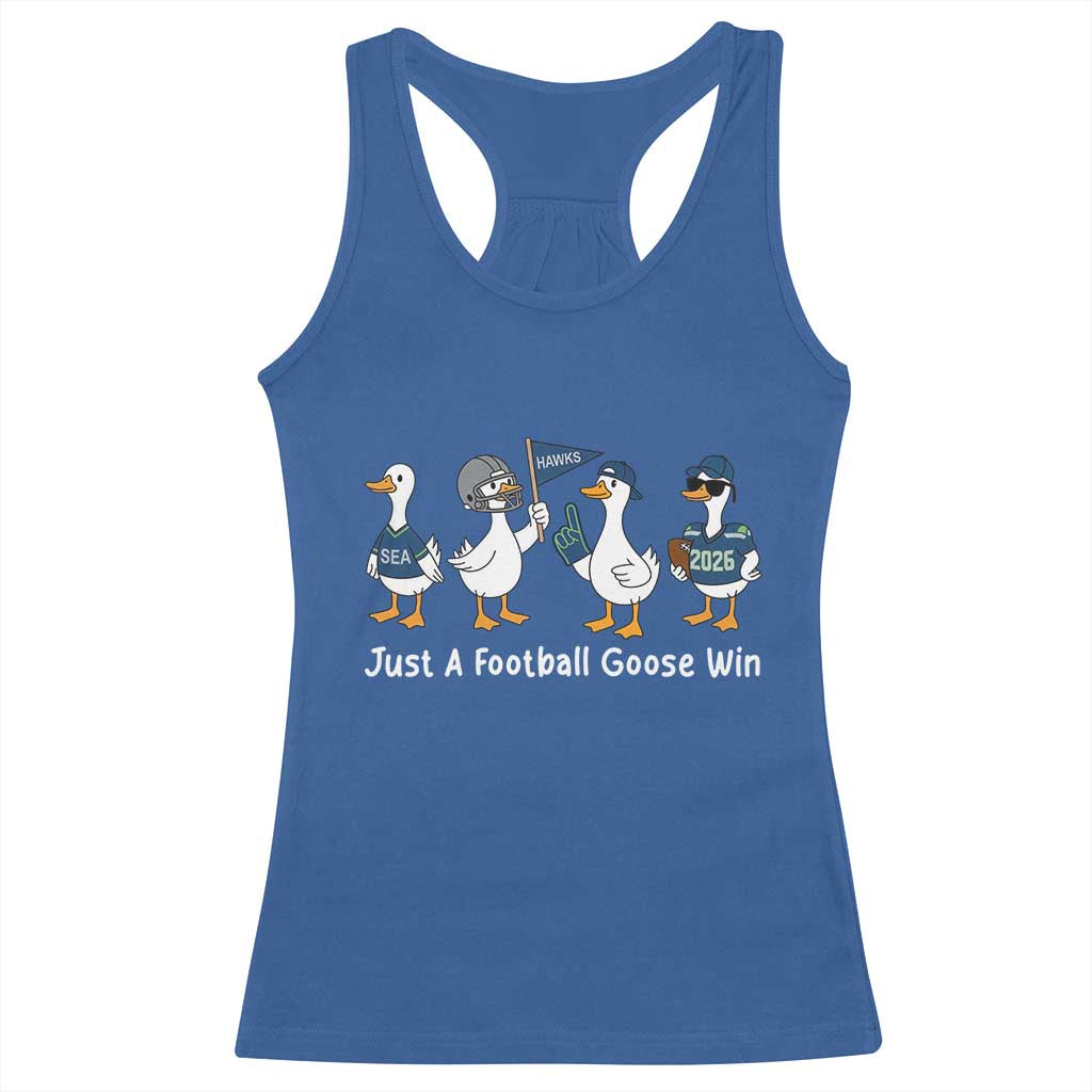 Seattle 2026 Racerback Tank Top Just A Football Goose Win TS14 Royal Blue Print Your Wear