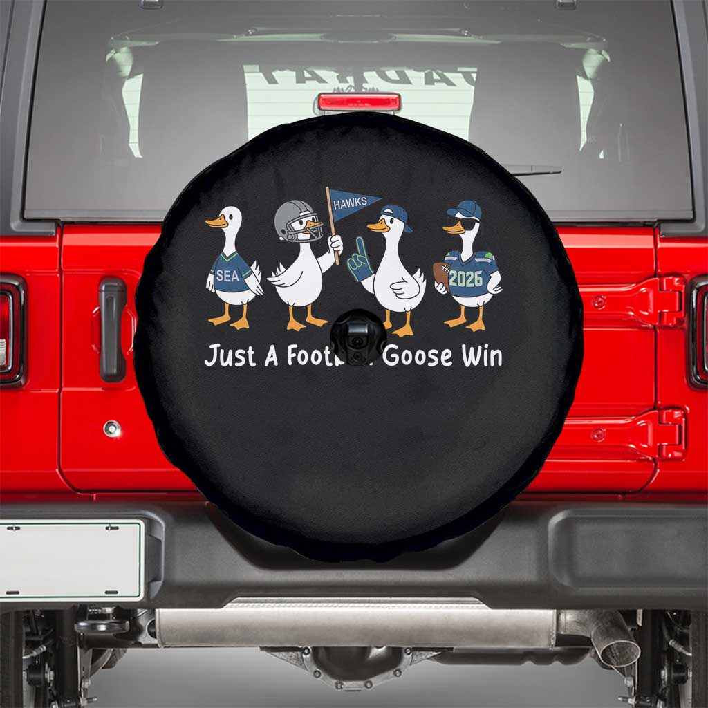 Seattle 2026 Spare Tire Cover Just A Football Goose Win TS14 Black Print Your Wear