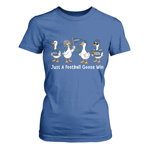 Seattle 2026 T Shirt For Women Just A Football Goose Win TS14 Royal Blue Print Your Wear