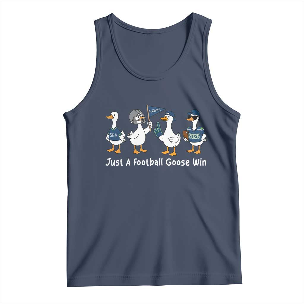 Seattle 2026 Tank Top Just A Football Goose Win TS14 Navy Print Your Wear