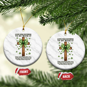 Faith Over Luck St Patrick's Day Ceramic Ornament Christian Jesus Bible Verse Psalm 23 TS14 1pc White Marble Print Your Wear