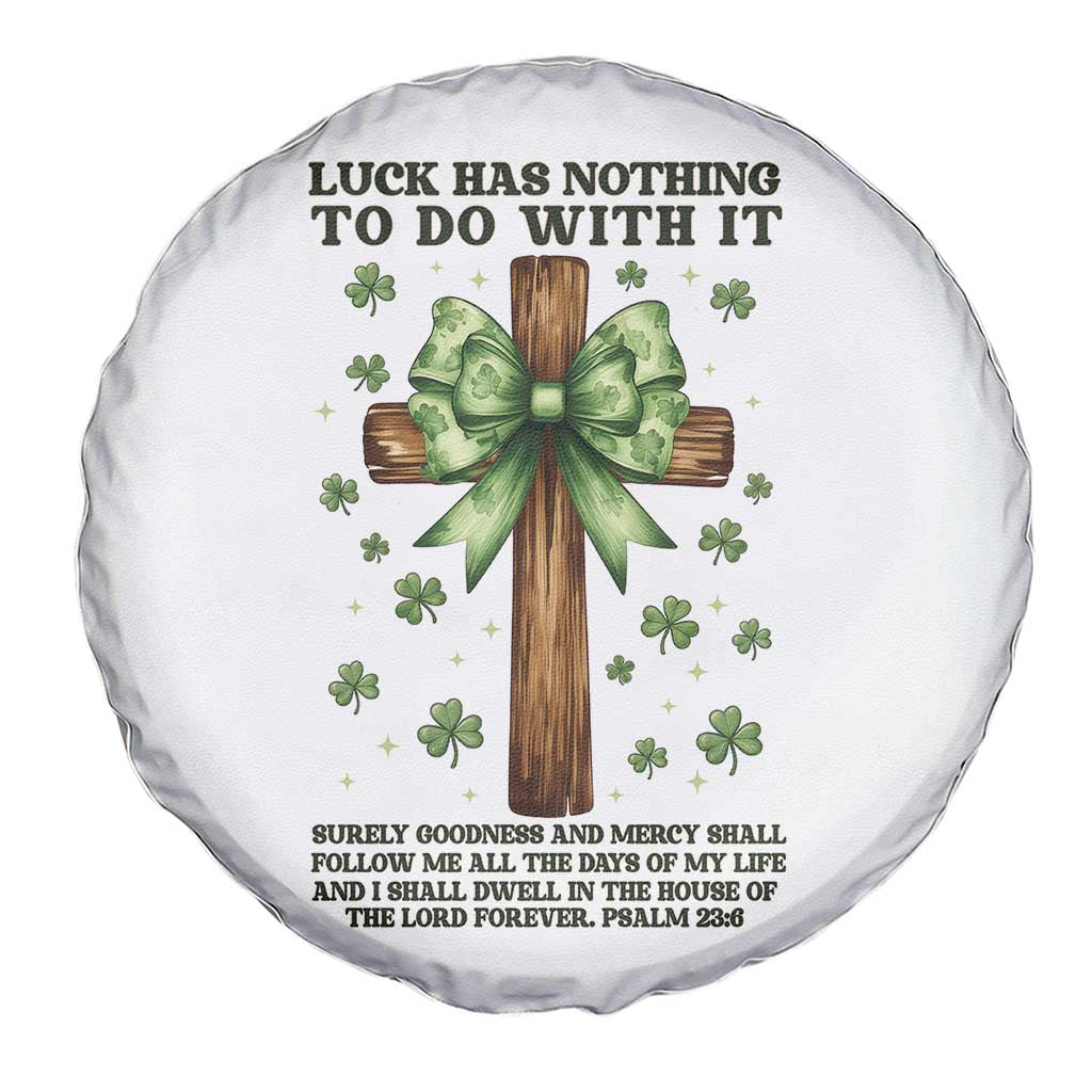 Faith Over Luck St Patrick's Day Spare Tire Cover Christian Jesus Bible Verse Psalm 23 TS14 Print Your Wear