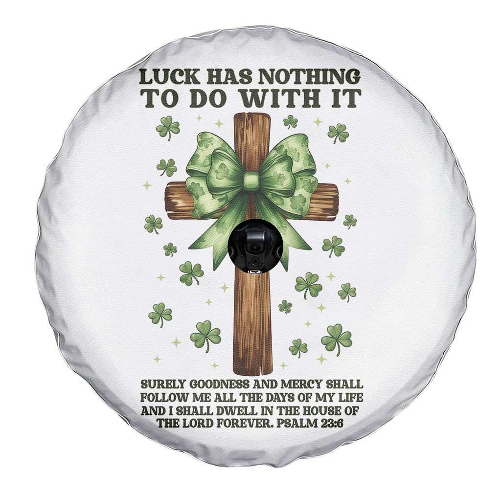 Faith Over Luck St Patrick's Day Spare Tire Cover Christian Jesus Bible Verse Psalm 23 TS14 Print Your Wear