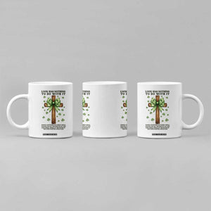 Faith Over Luck St Patrick's Day Coffee Mug Christian Jesus Bible Verse Psalm 23 TS14 Print Your Wear