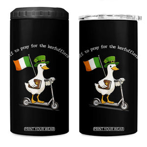 Funny Goose Christian St Patrick's Day 4 in 1 Can Cooler Tumbler Off To Pray For The Kerfufflers TS14 One Size: 16 oz Black Print Your Wear