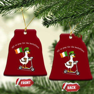 Funny Goose Christian St Patrick's Day Ceramic Ornament Off To Pray For The Kerfufflers TS14 Print Your Wear