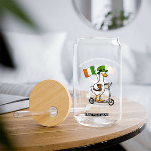 Funny Goose Christian St Patrick's Day Glass Can Off To Pray For The Kerfufflers TS14 Print Your Wear