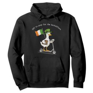 Funny Goose Christian St Patrick's Day Hoodie Off To Pray For The Kerfufflers TS14 Black Print Your Wear