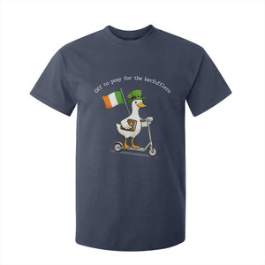 Funny Goose Christian St Patrick's Day T Shirt For Kid Off To Pray For The Kerfufflers TS14 Navy Print Your Wear