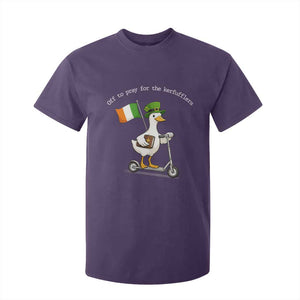 Funny Goose Christian St Patrick's Day T Shirt For Kid Off To Pray For The Kerfufflers TS14 Purple Print Your Wear