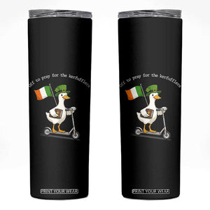 Funny Goose Christian St Patrick's Day Skinny Tumbler Off To Pray For The Kerfufflers TS14 Black Print Your Wear