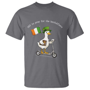 Funny Goose Christian St Patrick's Day T Shirt Off To Pray For The Kerfufflers TS14 Charcoal Print Your Wear