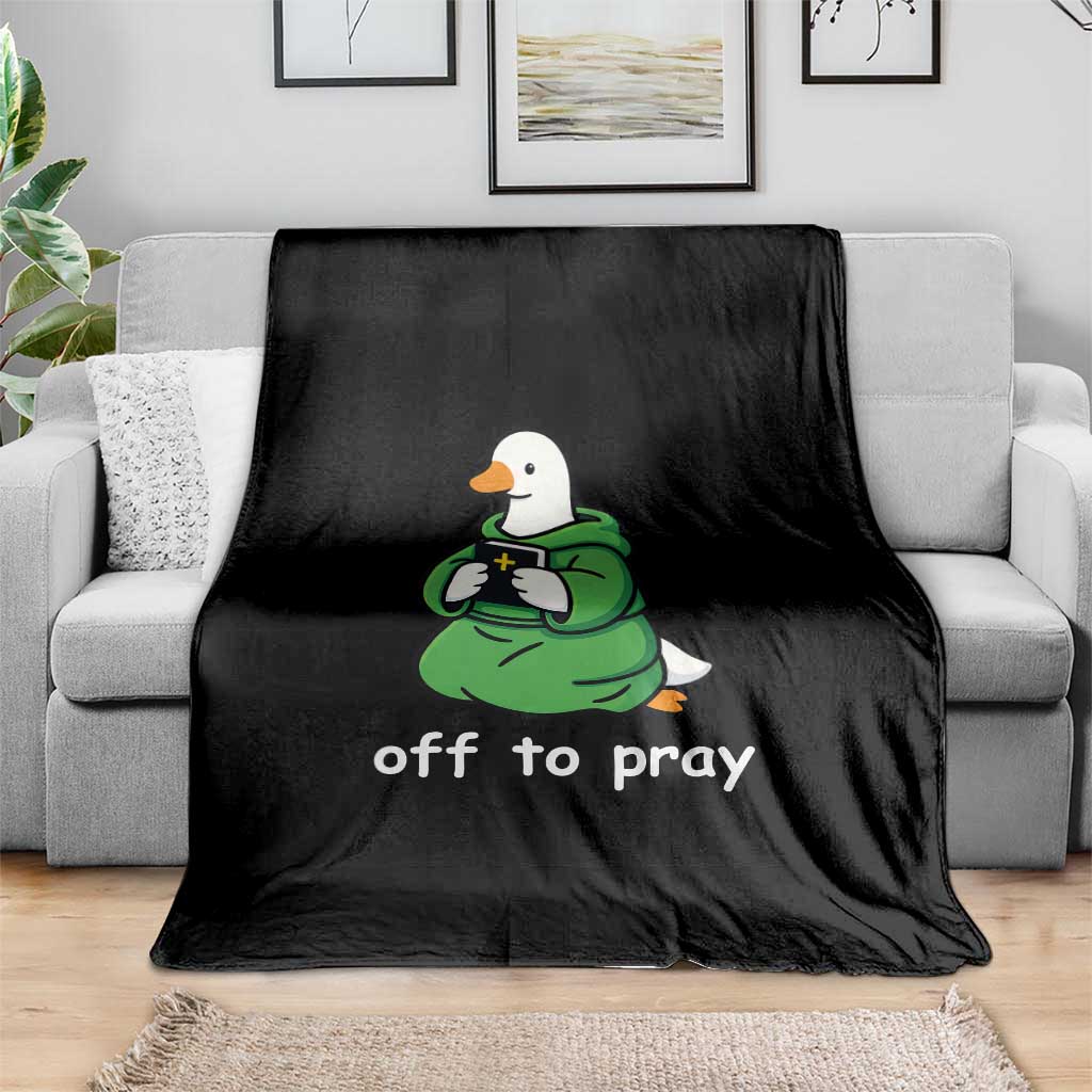Christian Goose St Patrick's Day Throw Blanket Off To Pray TS14 Print Your Wear
