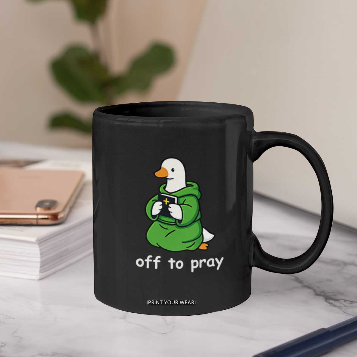 Christian Goose St Patrick's Day Coffee Mug Off To Pray TS14 Print Your Wear