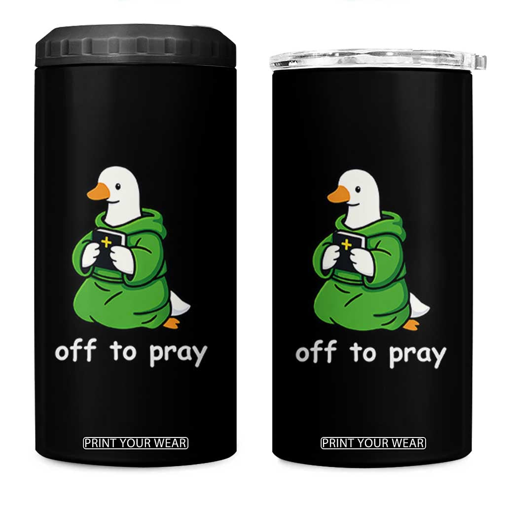 Christian Goose St Patrick's Day 4 in 1 Can Cooler Tumbler Off To Pray TS14 One Size: 16 oz Black Print Your Wear