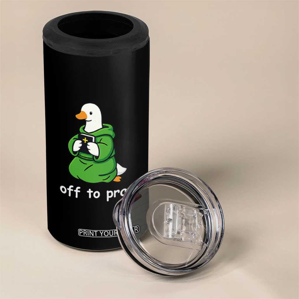 Christian Goose St Patrick's Day 4 in 1 Can Cooler Tumbler Off To Pray TS14 Print Your Wear