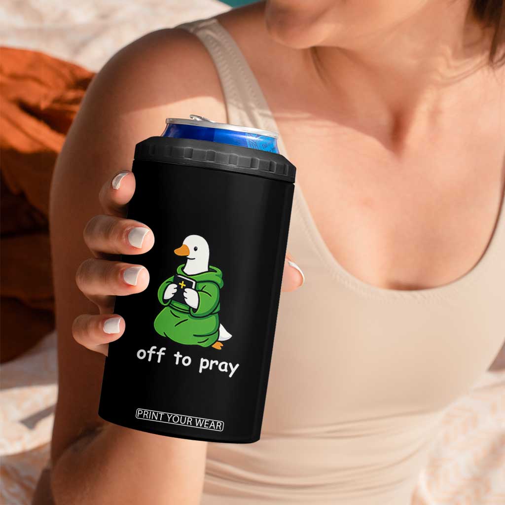 Christian Goose St Patrick's Day 4 in 1 Can Cooler Tumbler Off To Pray TS14 Print Your Wear