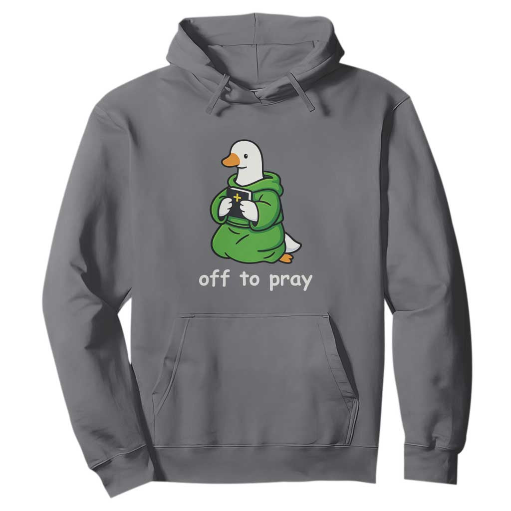 Christian Goose St Patrick's Day Hoodie Off To Pray TS14 Charcoal Print Your Wear
