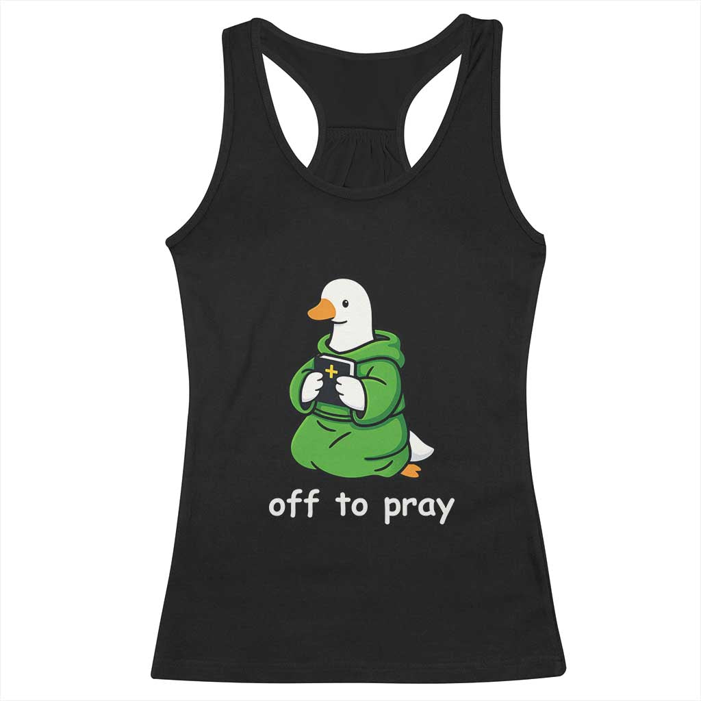 Christian Goose St Patrick's Day Racerback Tank Top Off To Pray TS14 Black Print Your Wear