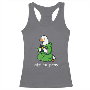 Christian Goose St Patrick's Day Racerback Tank Top Off To Pray TS14 Charcoal Print Your Wear