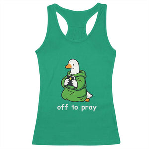 Christian Goose St Patrick's Day Racerback Tank Top Off To Pray TS14 Irish Green Print Your Wear