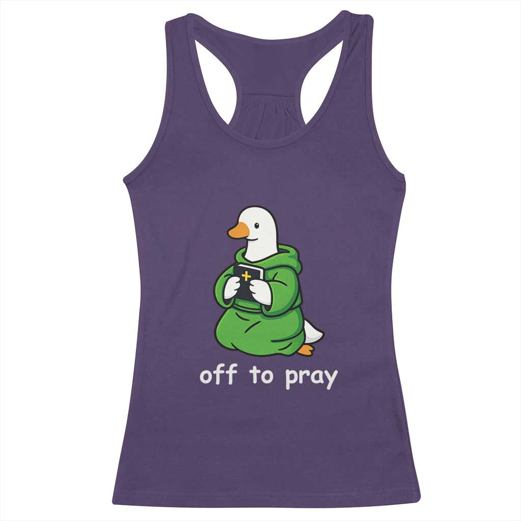 Christian Goose St Patrick's Day Racerback Tank Top Off To Pray TS14 Purple Print Your Wear