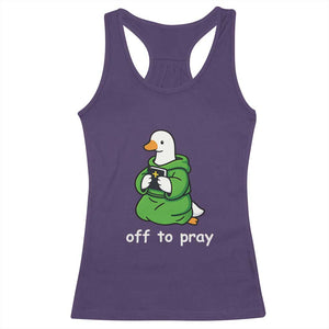 Christian Goose St Patrick's Day Racerback Tank Top Off To Pray TS14 Purple Print Your Wear