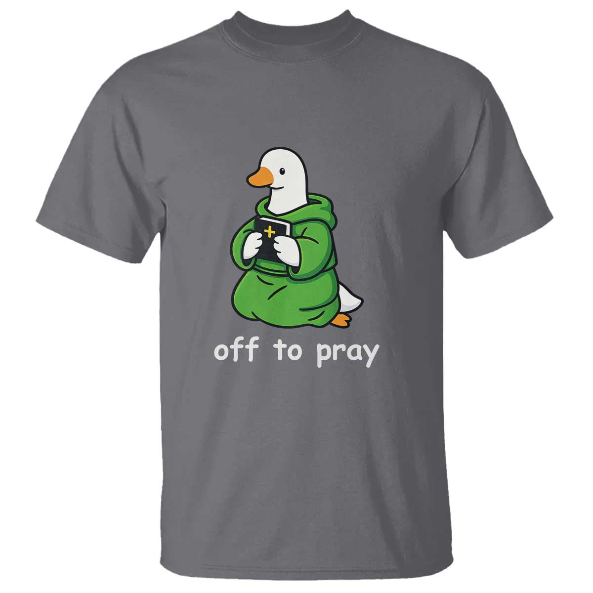 Christian Goose St Patrick's Day T Shirt Off To Pray TS14 Charcoal Print Your Wear