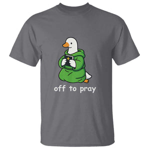Christian Goose St Patrick's Day T Shirt Off To Pray TS14 Charcoal Print Your Wear