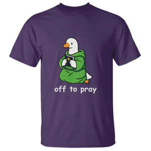 Christian Goose St Patrick's Day T Shirt Off To Pray TS14 Purple Print Your Wear