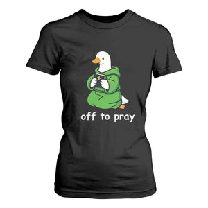 Christian Goose St Patrick's Day T Shirt For Women Off To Pray TS14 Black Print Your Wear